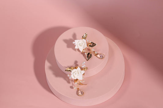 Floral Boho Earrings -Boho Sparkle Floral Earrings