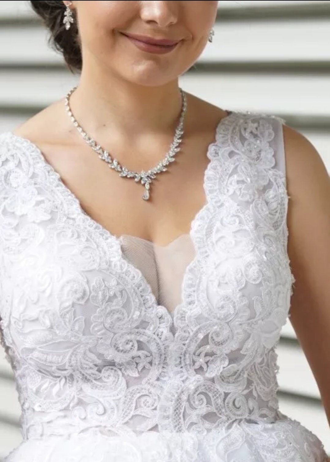 Zirconia Bridal Jewelry Set Wedding Necklace Earrings Bracelet Earrings Women Evening Cocktail Necklace Set for Brides Art Deco Jewelry