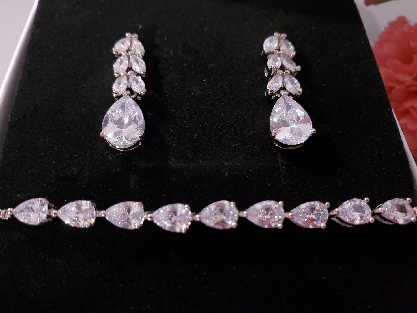 Silver Earrings crystal Bridal Squad gift Rehearsal dinner thank you gift bridesmaid jewelry bridal party gift Silver Earring hen party gift