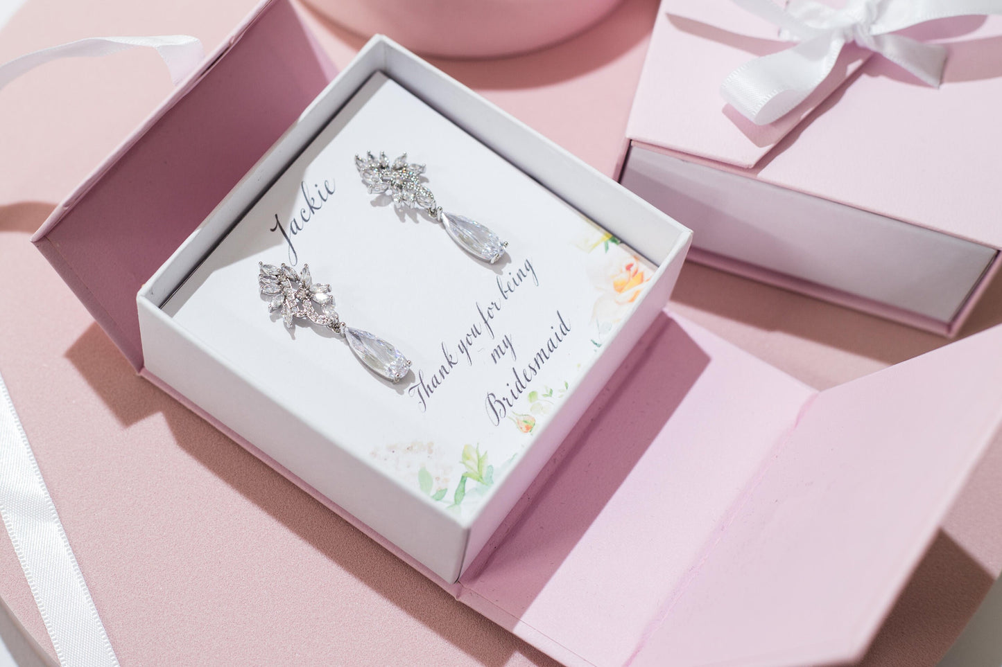 Bridesmaid Proposal jewelry Box Bridesmaid Gift Bridesmaid Proposal earrings Bachelorette Party Favour Thank you for being my bridesmaid