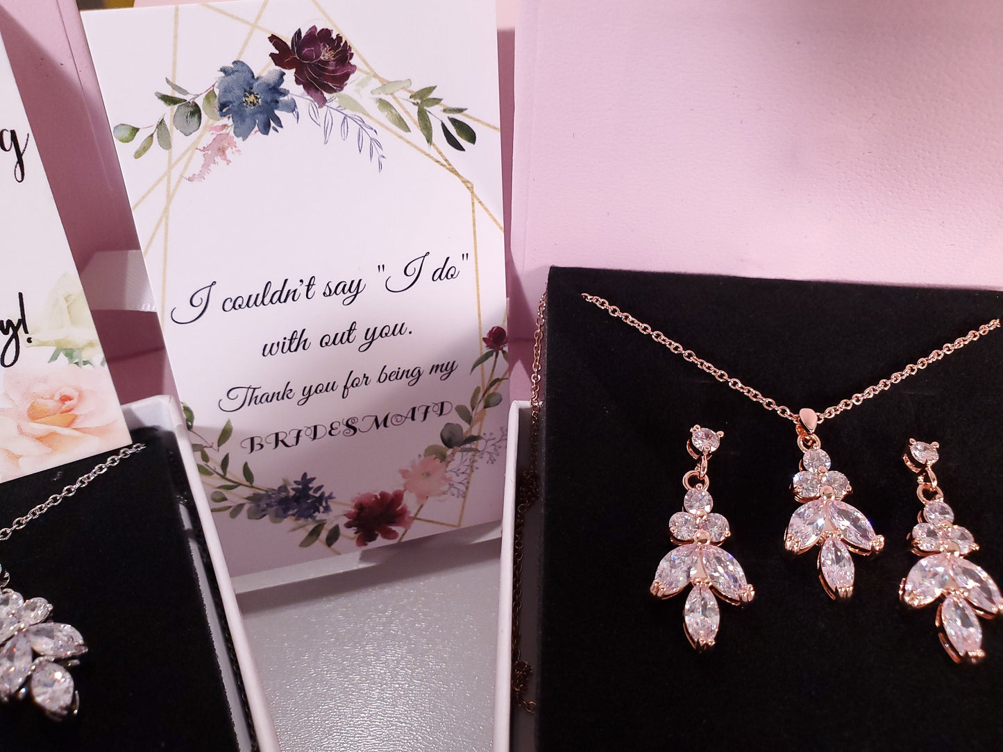 Bridesmaids proposal gift box bridal leaf earrings bridal party Gift bridesmaid proposal earrings will you be my bridesmaid bridal shower
