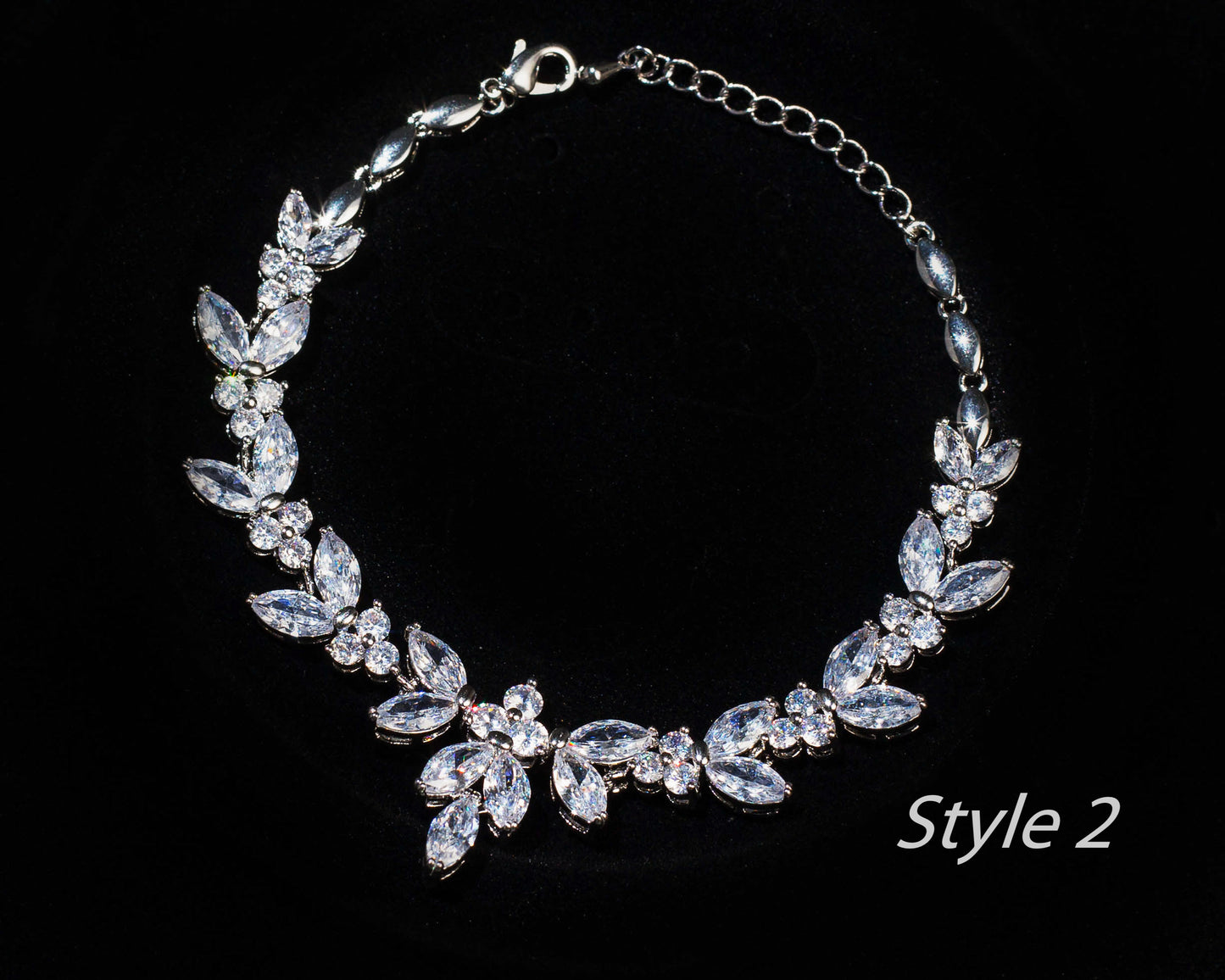 Bridal Necklace and long dainty Earring set wedding jewelry for brides bridal accessories wedding jewelry set