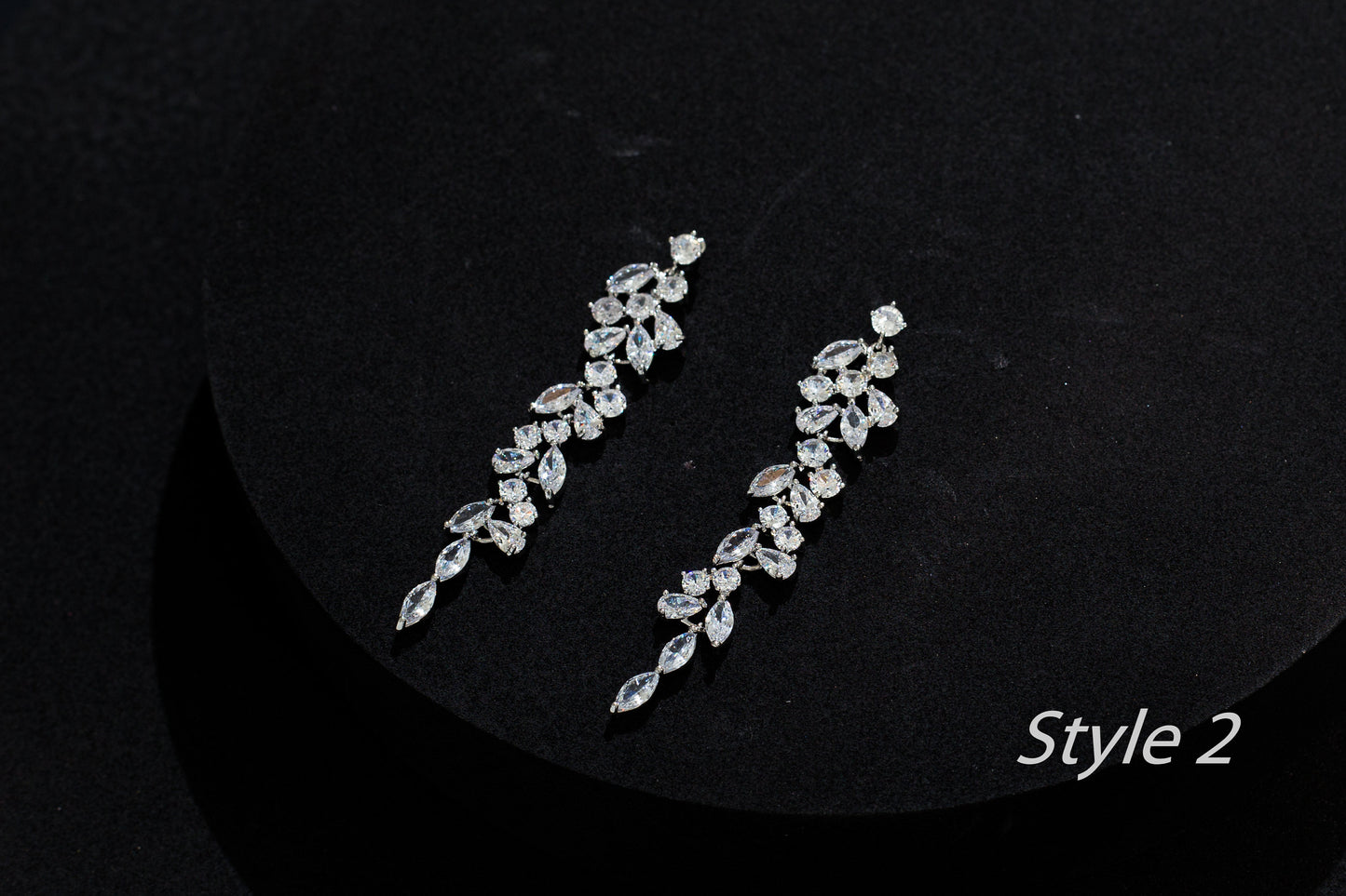 Bride necklace silver Wedding Jewelry bridal necklace and earrings set bridal Jewelry Set, zirconia necklace for Bride