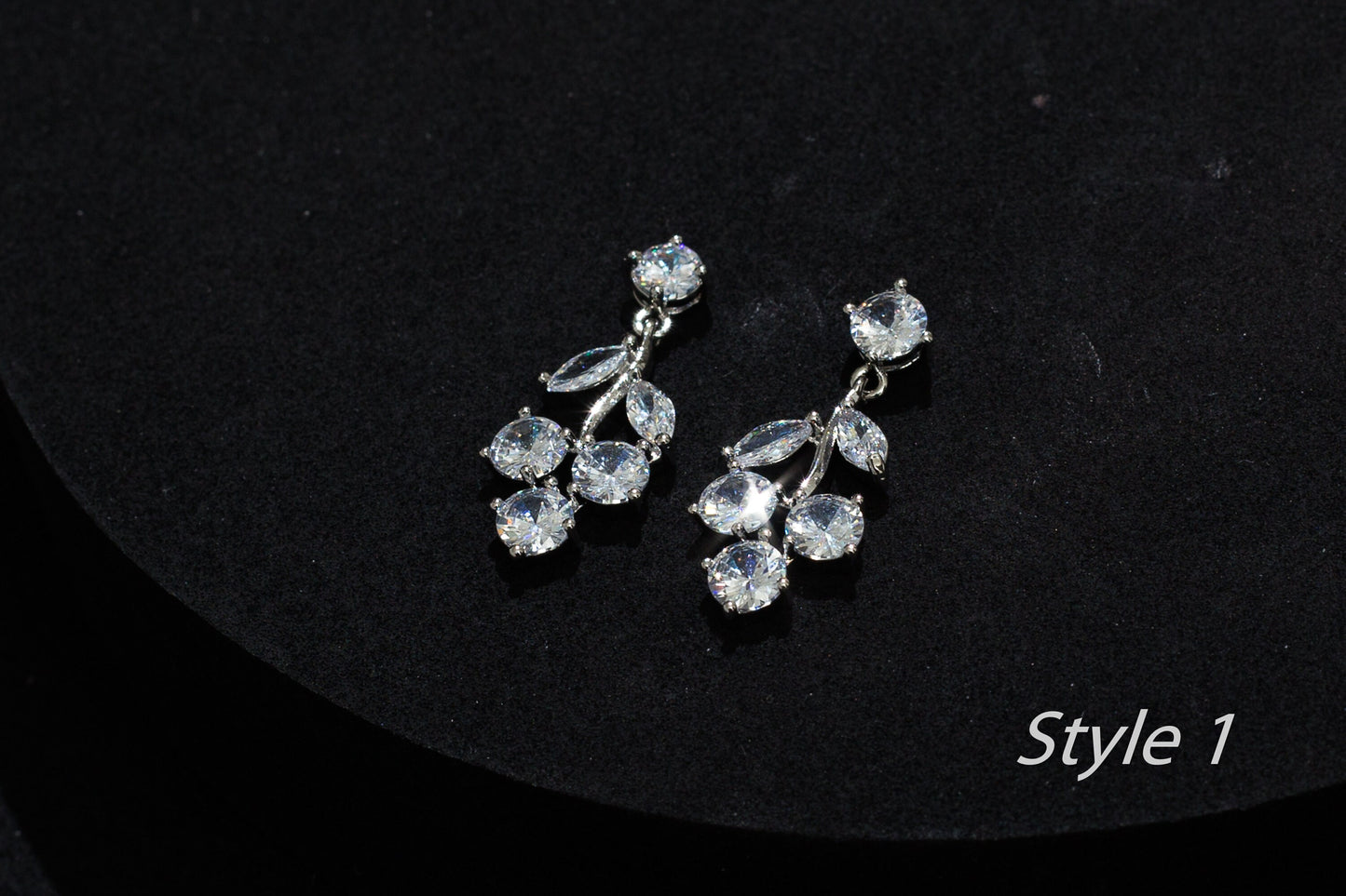 Bride necklace silver Wedding Jewelry bridal necklace and earrings set bridal Jewelry Set, zirconia necklace for Bride