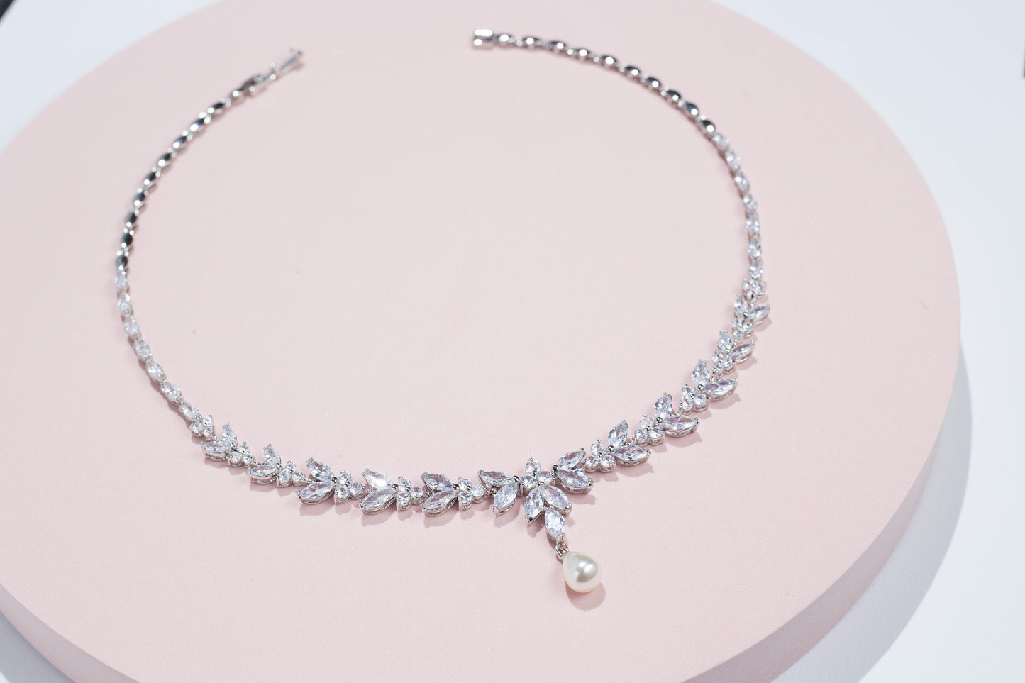 Pearl Bridal Necklace pearl bridal Earring set wedding jewelry for brides bridal accessories wedding jewelry set