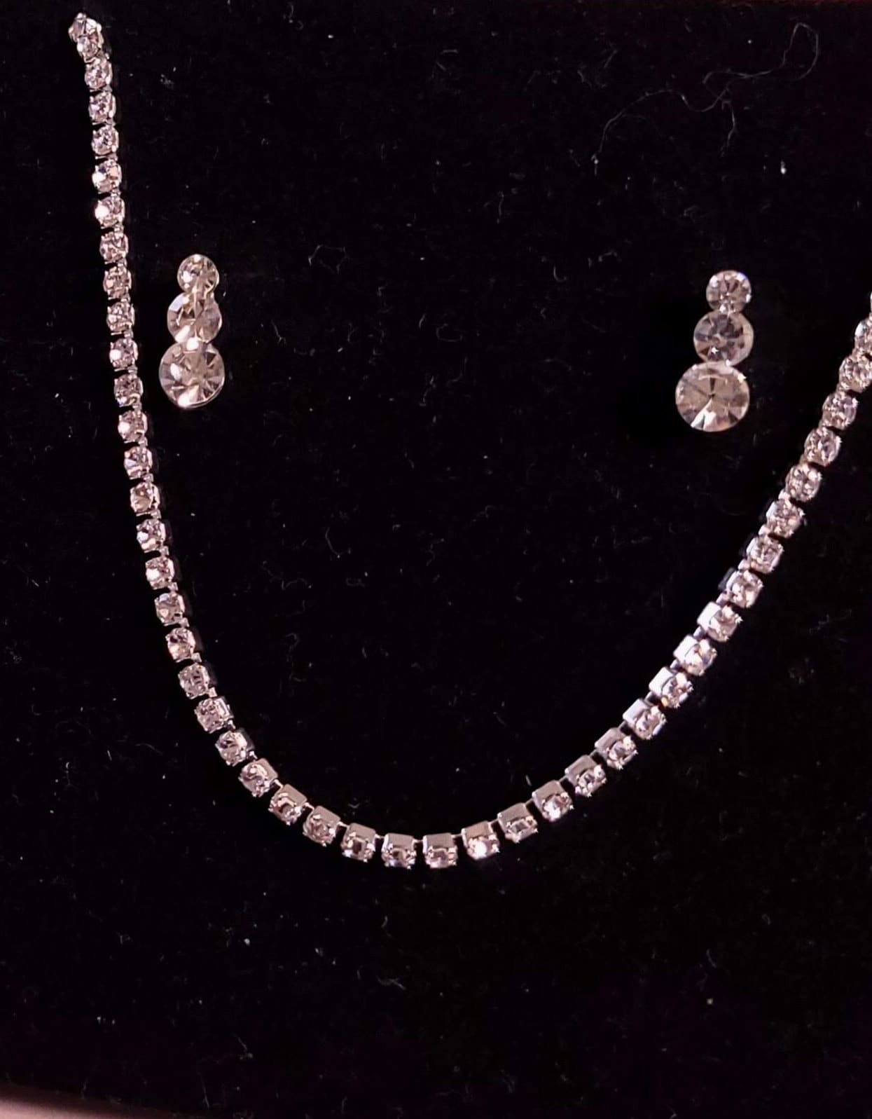 Prom necklace Affordable Bridal necklace set for prom silver bridal jewelry Crystal Wedding Jewelry SET for a Bride tennis necklace