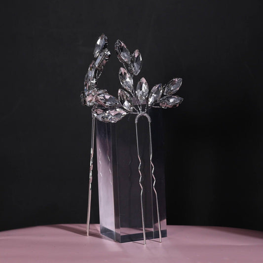 Bridal Hair Pins Silver Bridal hair accessories Hair Pins Crystal Silver Hair Pins Wedding Hair Pins Bridesmaids gifts Hair Pins