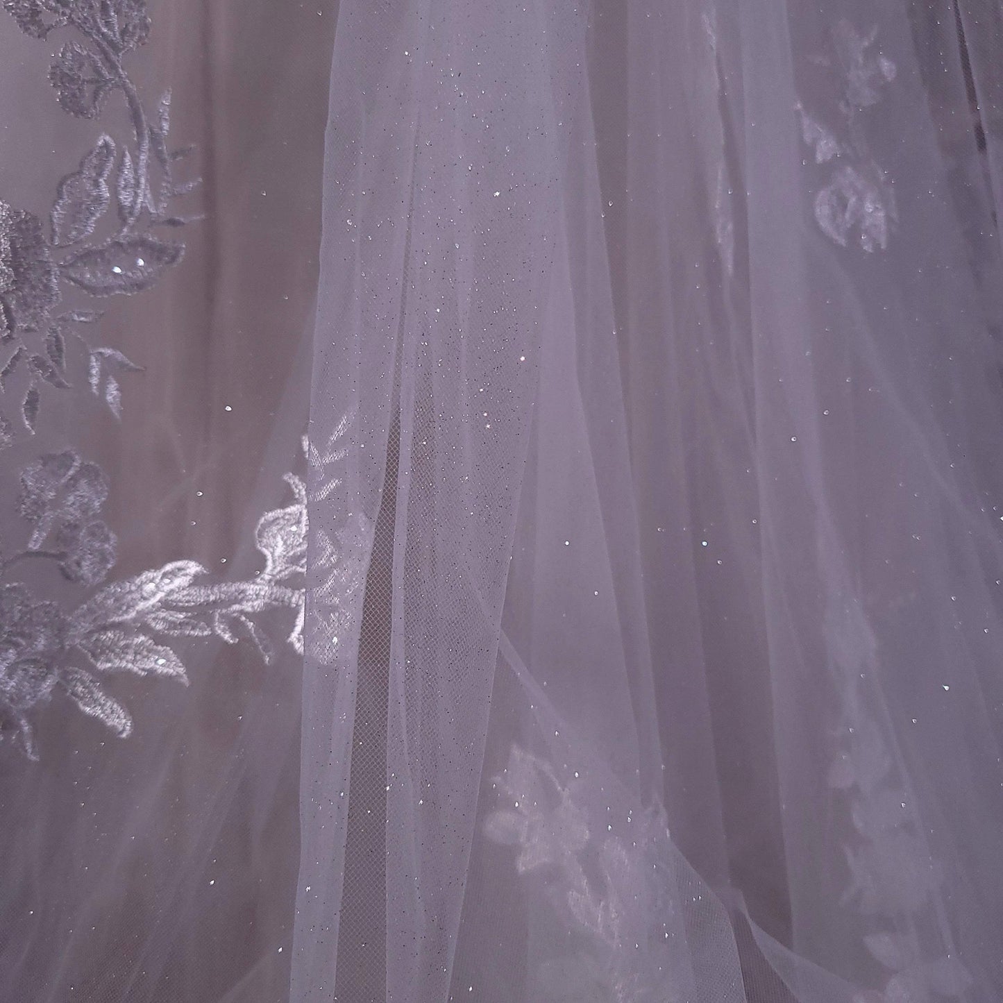 Sparkling veil shiny veil wedding veil Sparkling wedding veil white moonshine veil cathedral shiny veil sparkly lace veil