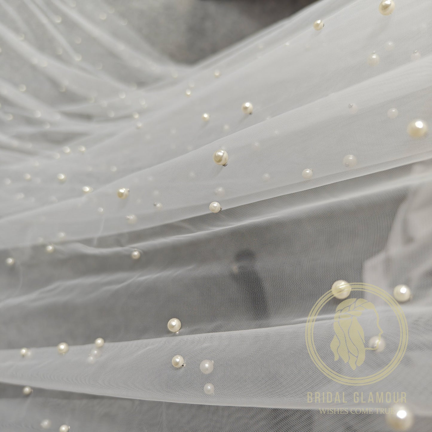 Pearl veil cathedral pearl wedding veil with pearls veil ivory pearl veil