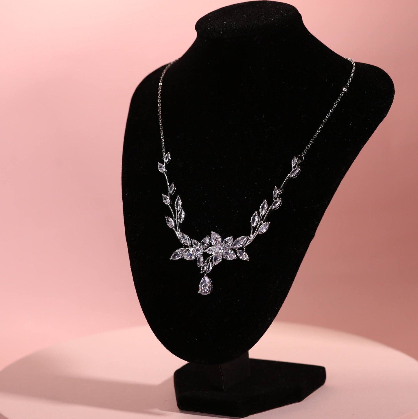 Luxury Bridal Necklace Set floral wedding necklace bridal jewelry set high quality wedding jewelry