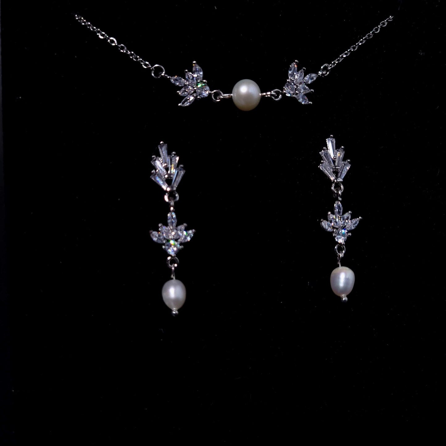 Fan earrings wedding FreshwaterPearl Earrings Bridal Jewelry Statement Earrings fan earring custom bridal jewelry