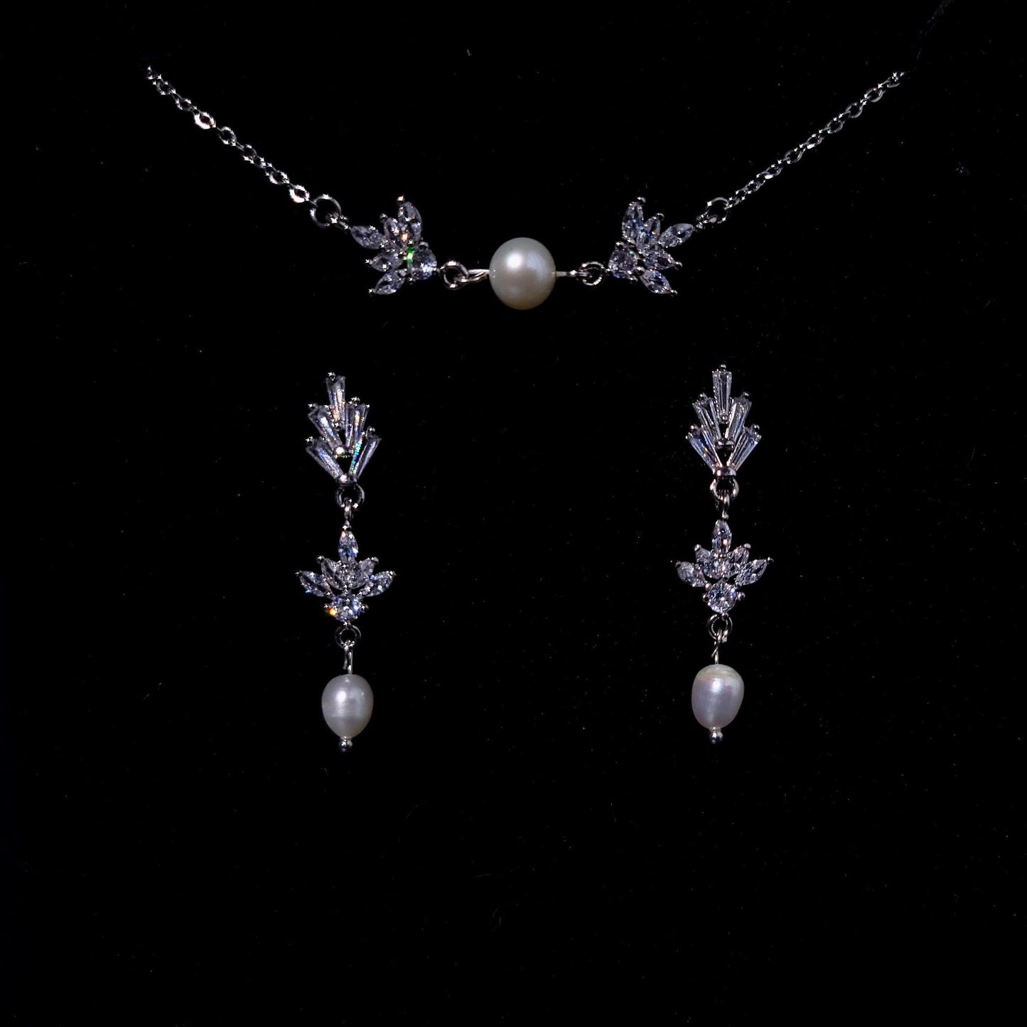 Fan earrings wedding FreshwaterPearl Earrings Bridal Jewelry Statement Earrings fan earring custom bridal jewelry