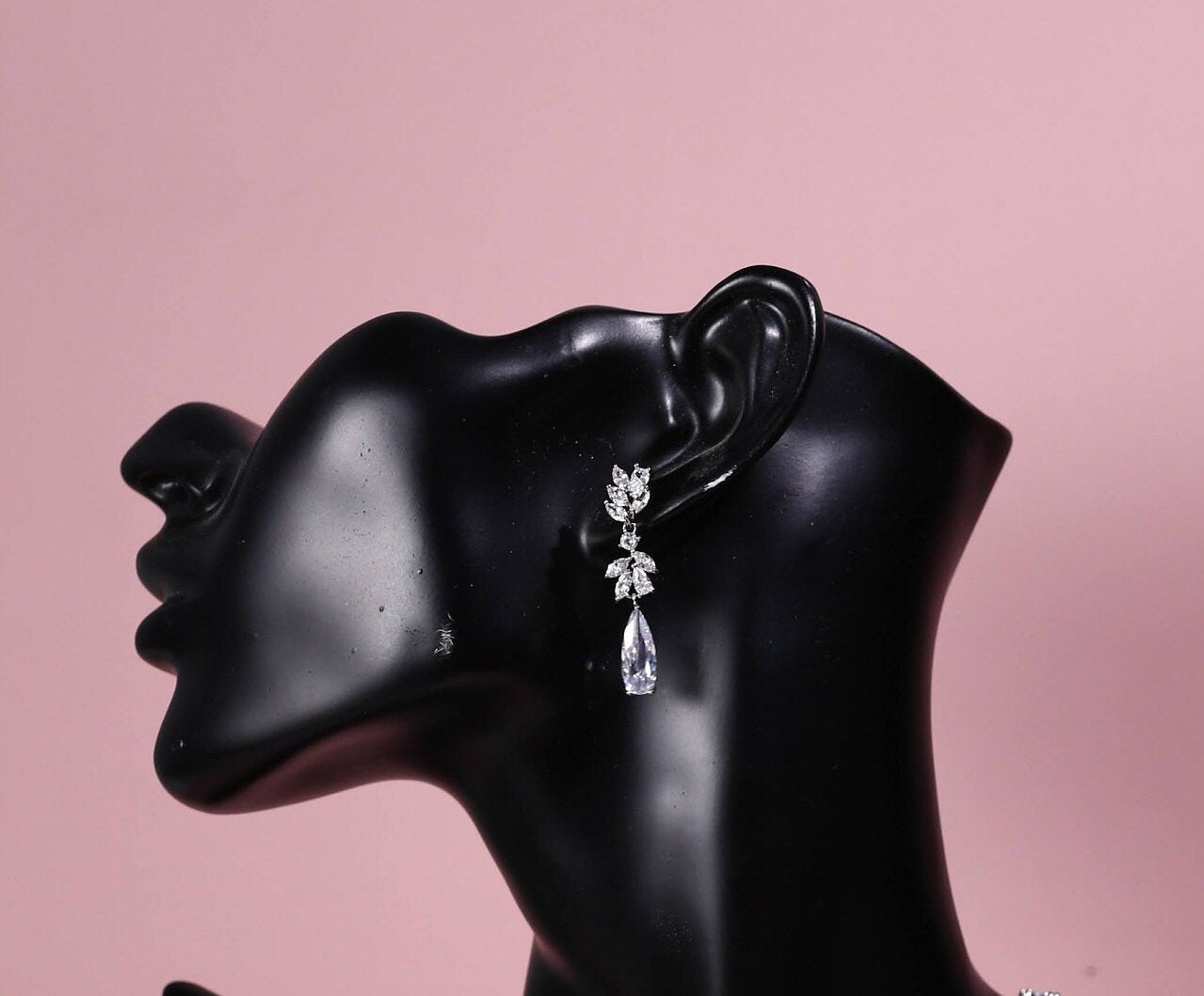 Wedding necklace set silver bridal jewelry bridal necklace crystal wedding jewelry wedding accessories bridal necklace set zirconia