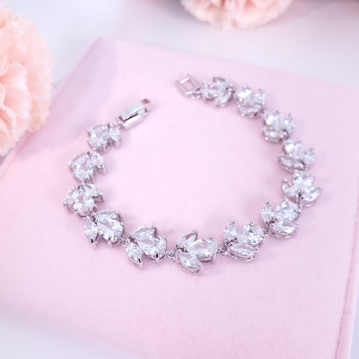 Zirconia Bridal Jewelry Set Wedding Necklace Earrings Bracelet Earrings Women Evening Cocktail Necklace Set for Brides Art Deco Jewelry