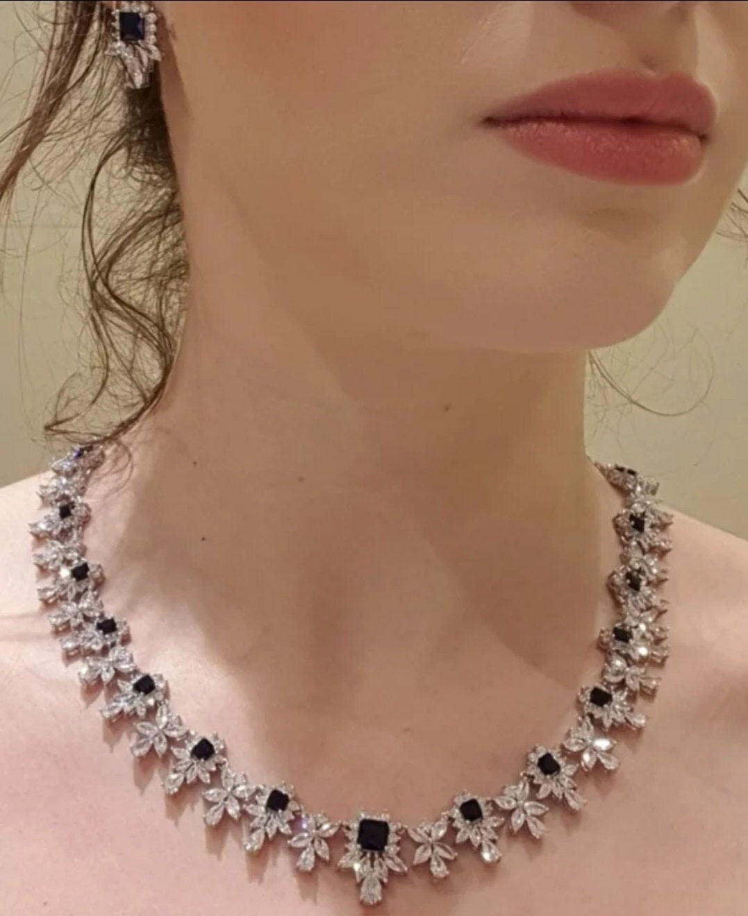 Bridal Necklace and earrings Wedding Earrings jewellery set for brides crystal jewelry bridal earrings wedding necklace