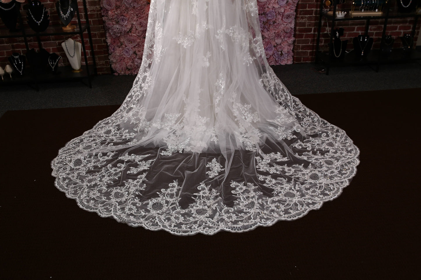 Long veil bridal veil Cathedral veil wedding veil lace wedding veil bridal veil affordable veil chapel wedding veil embroidery veil