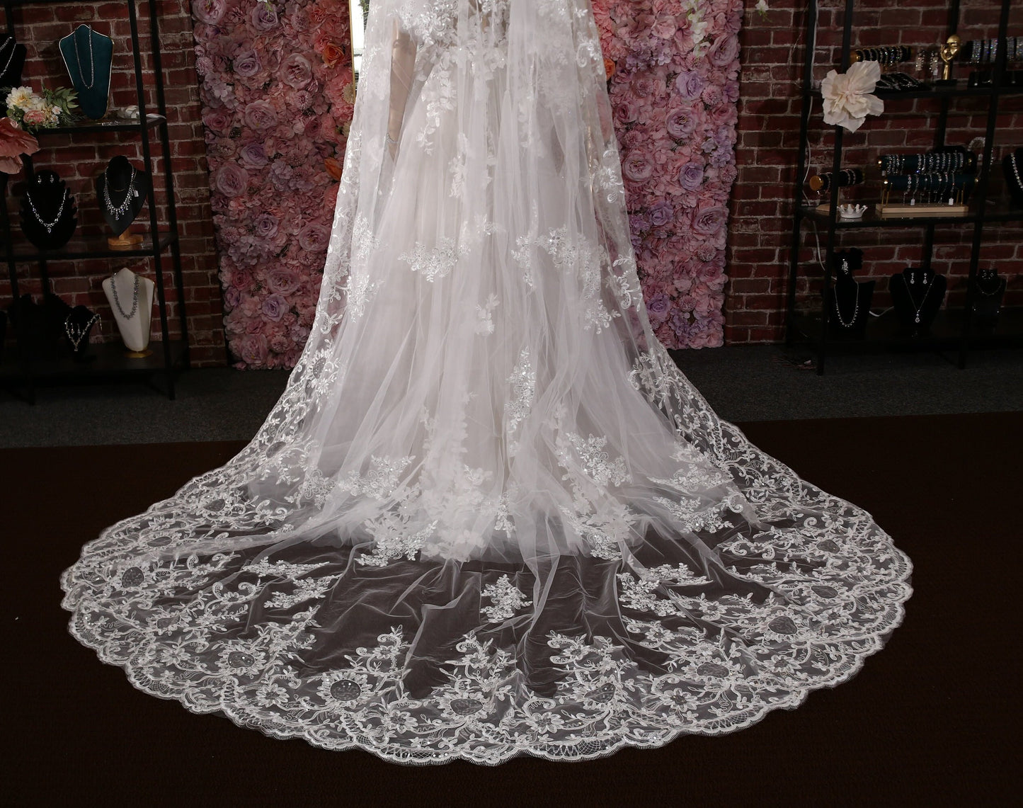 Long veil bridal veil Cathedral veil wedding veil lace wedding veil bridal veil affordable veil chapel wedding veil embroidery veil