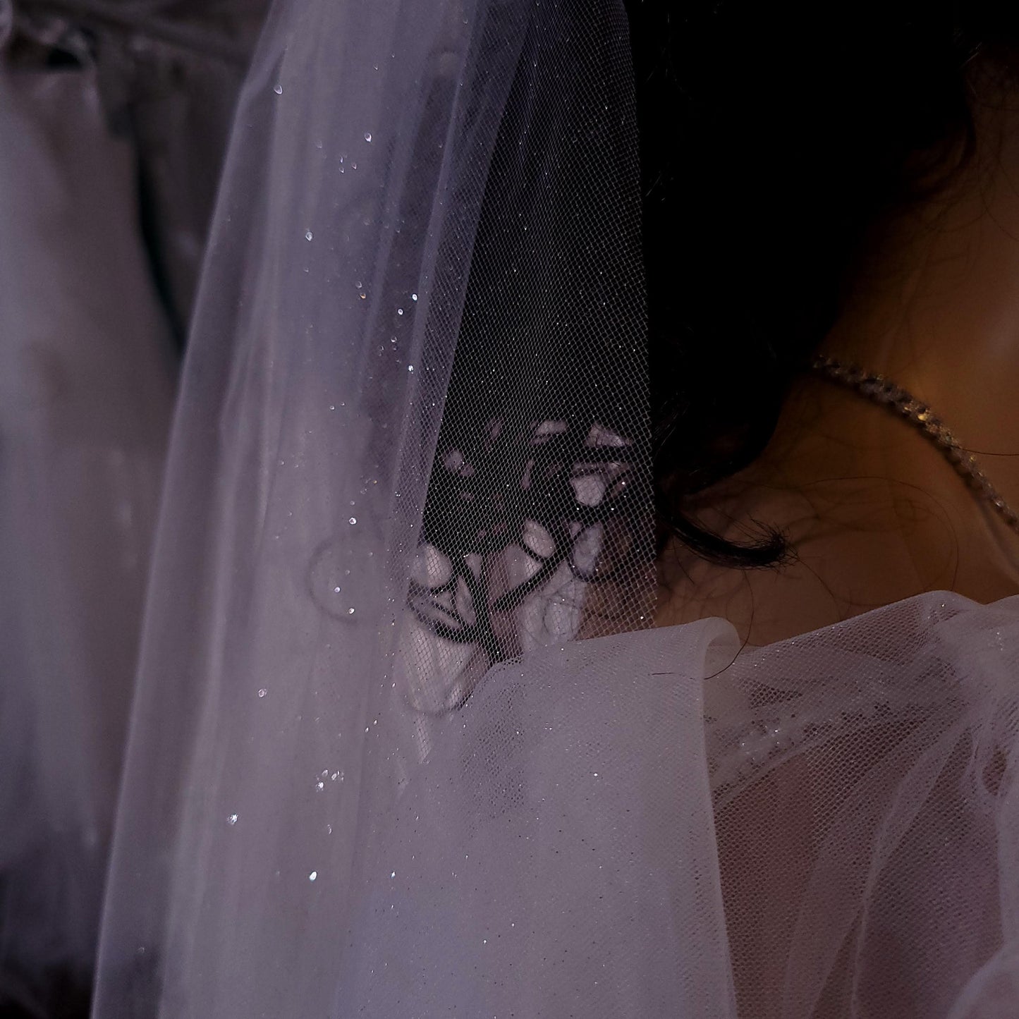 Sparkling veil shiny veil wedding veil Sparkling wedding veil white moonshine veil cathedral shiny veil sparkly lace veil
