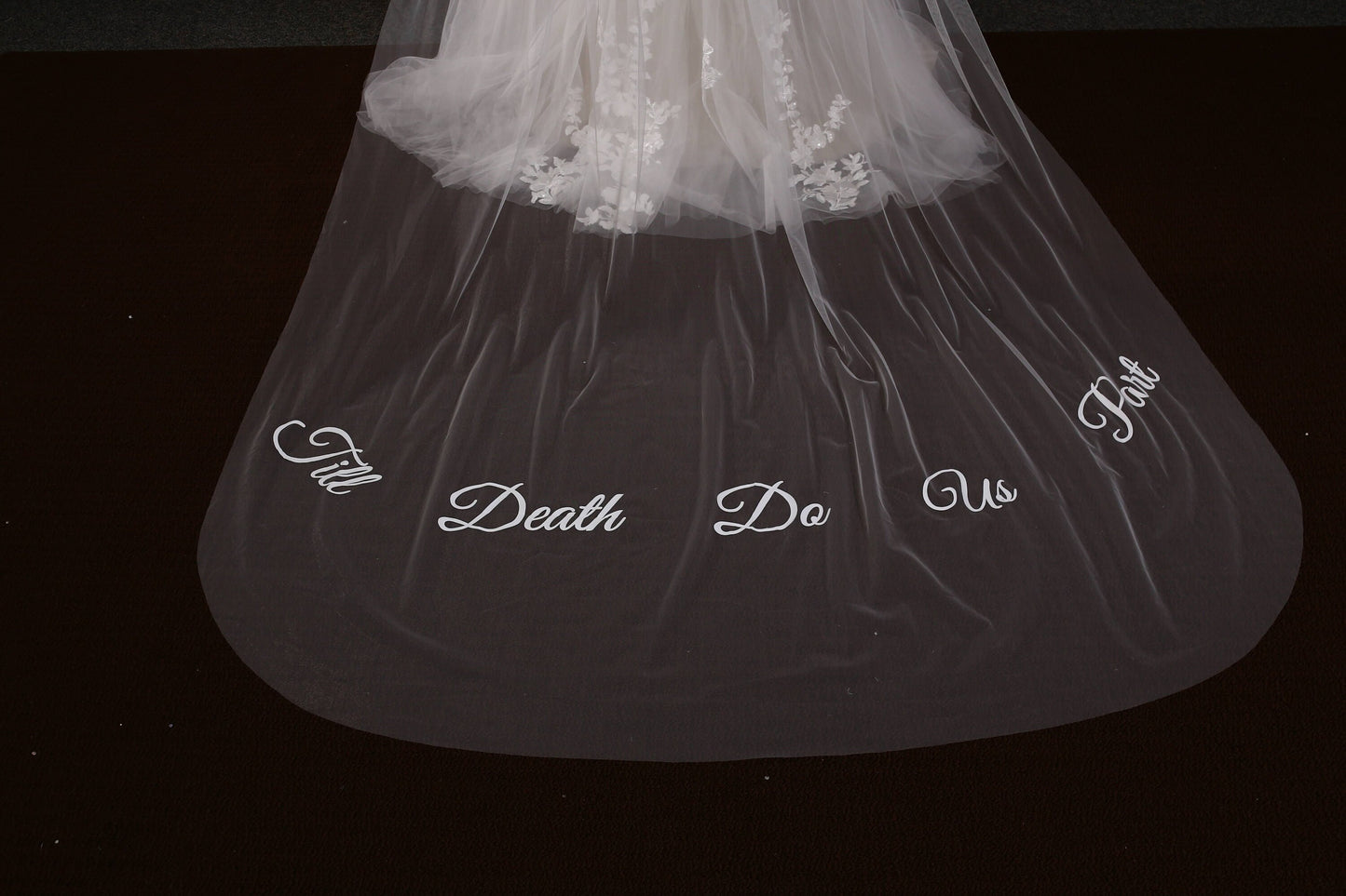 Custom embroidery veil custom writing veil Plain veil simple bridal veil plain wedding veil cathedral bridal veil ivory flowy tulle veil