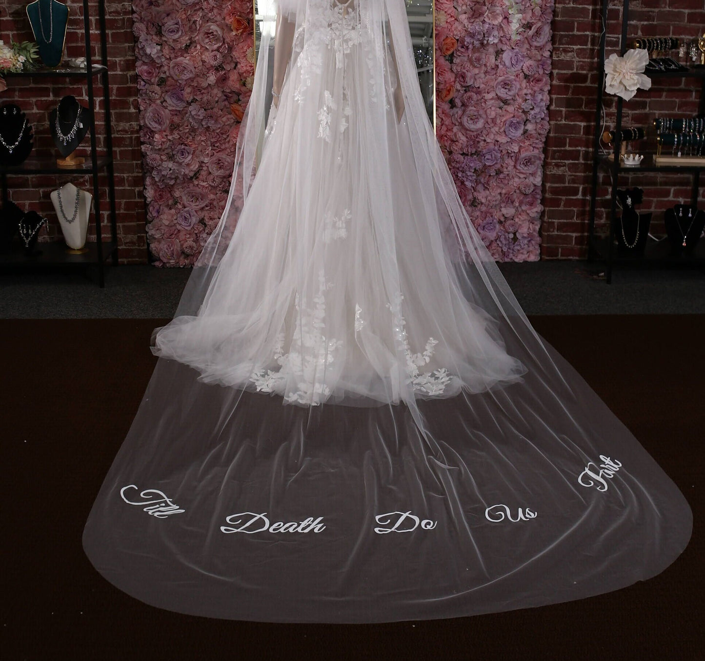 Custom embroidery veil custom writing veil Plain veil simple bridal veil plain wedding veil cathedral bridal veil ivory flowy tulle veil