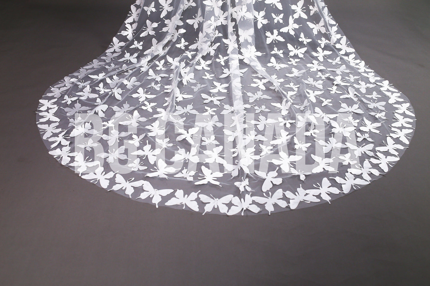 Butterfly Cathedral Length Wedding Veil - 300cm Long, Off-White Bridal Veil, BG Canada Exclusive, fairy tale wedding veil