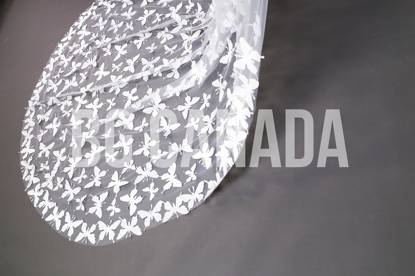 Butterfly Cathedral Length Wedding Veil - 300cm Long, Off-White Bridal Veil, BG Canada Exclusive, fairy tale wedding veil