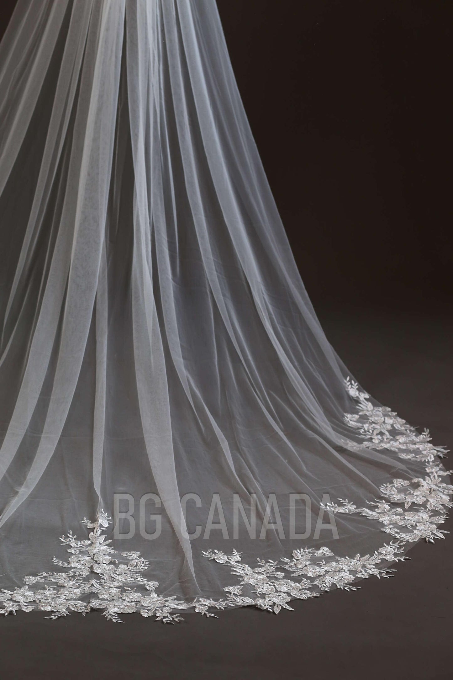 Veil Cathedral Veil Wedding Veil Lace veil lace edged floral veil cathedral length bridal veil tulle