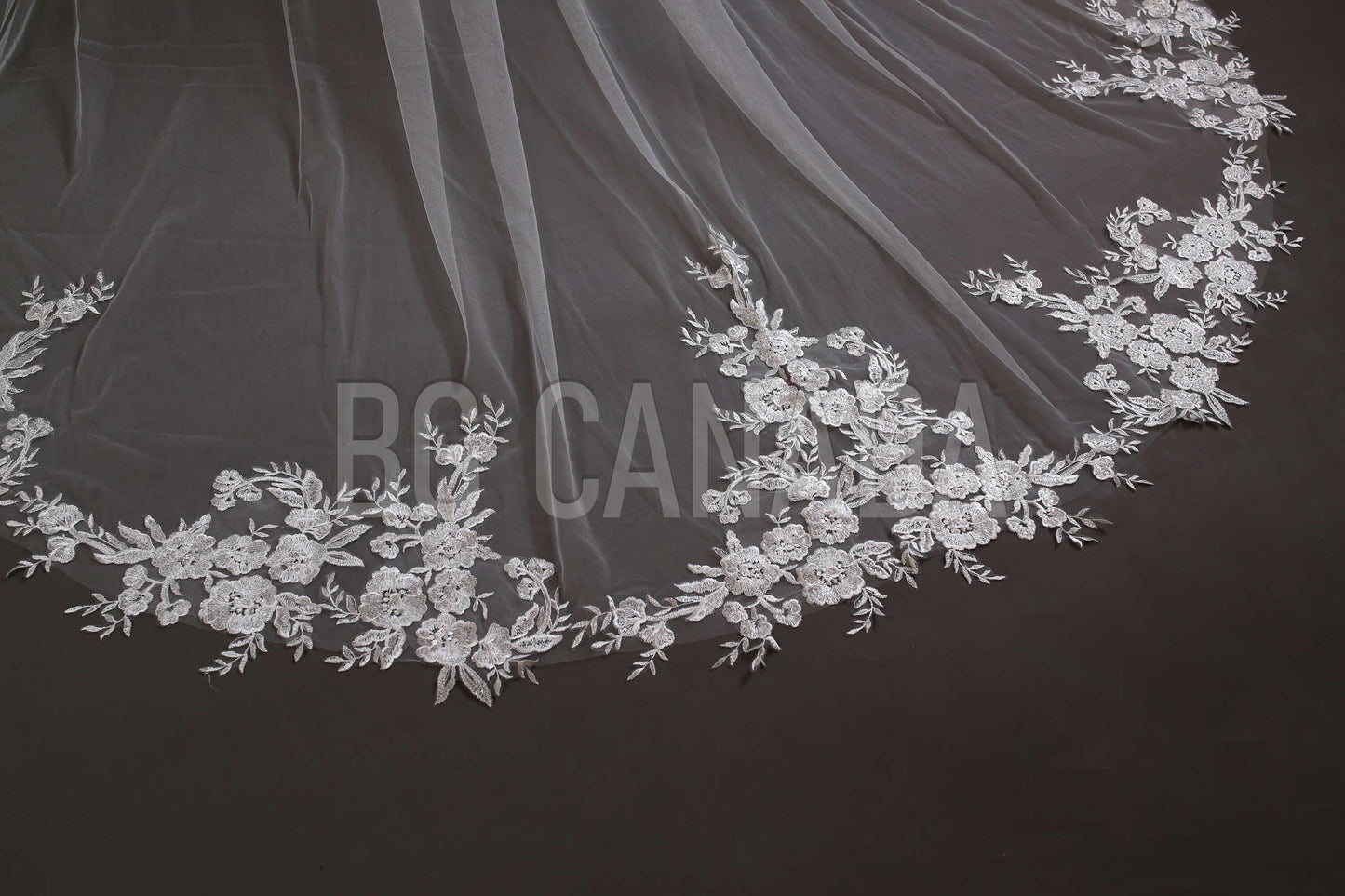 Veil Cathedral Veil Wedding Veil Lace veil lace edged floral veil cathedral length bridal veil tulle