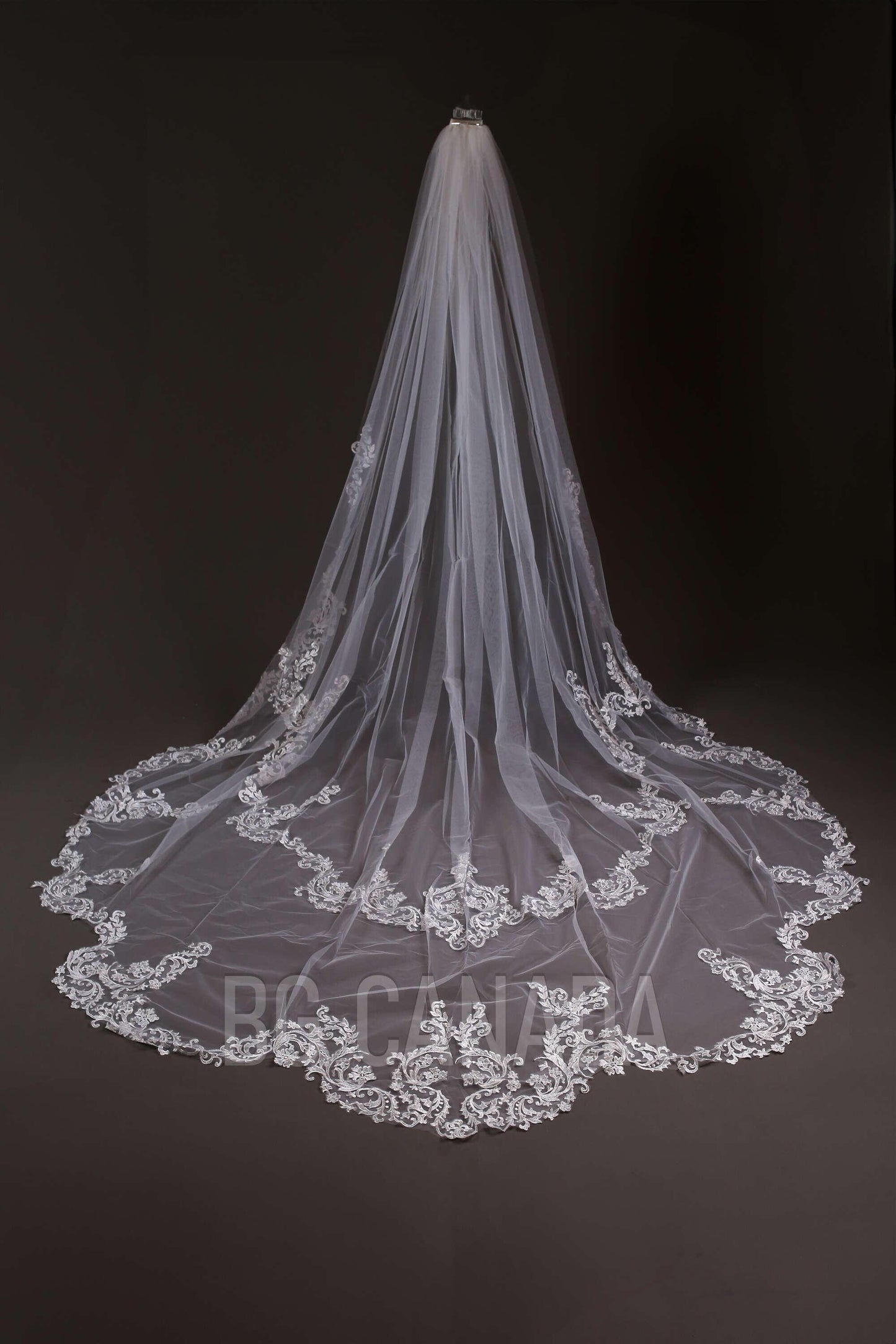 Cathedral veil wedding veil statement wedding veil luxury wedding veil single layer Cathedral length veil