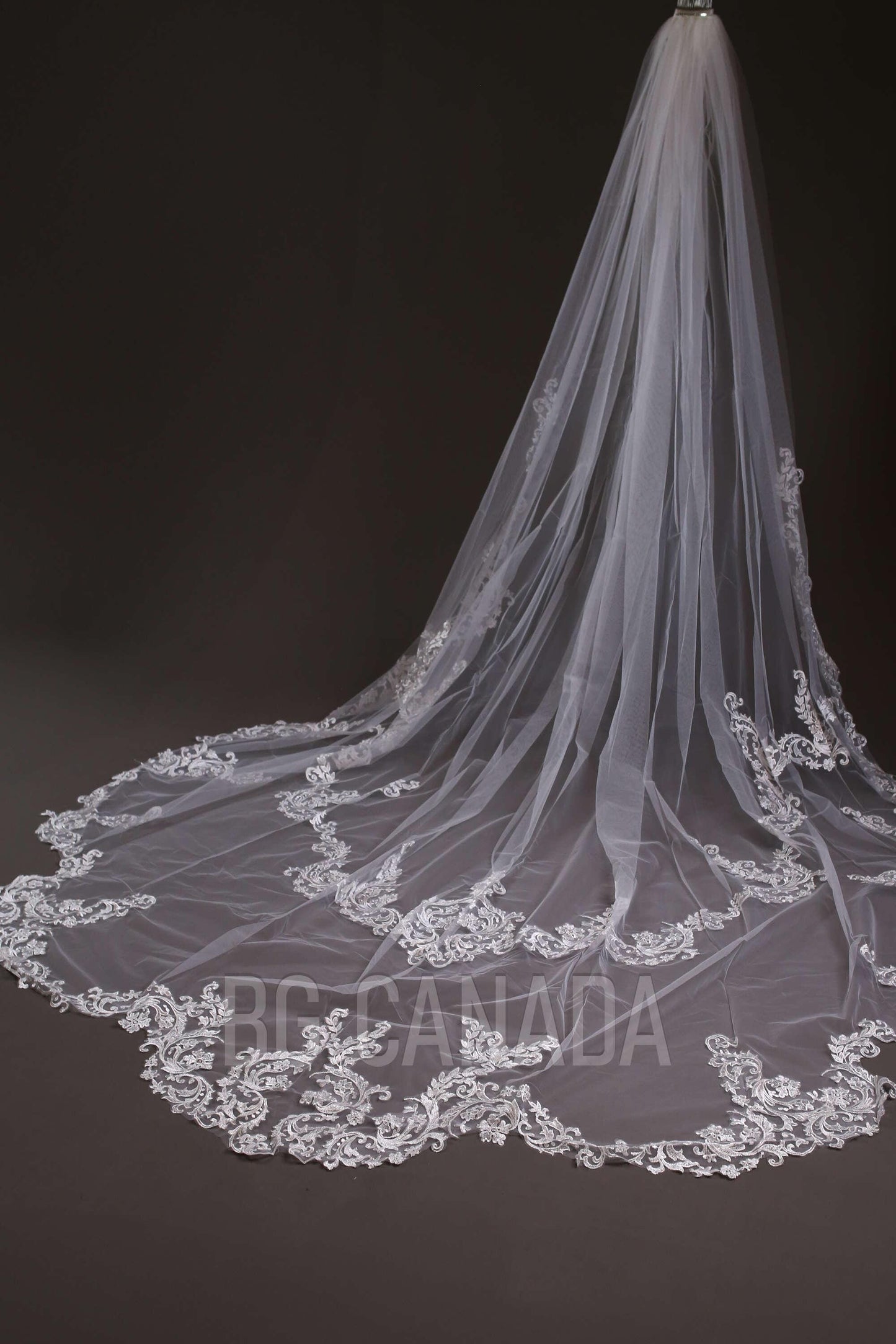 Cathedral veil wedding veil statement wedding veil luxury wedding veil single layer Cathedral length veil