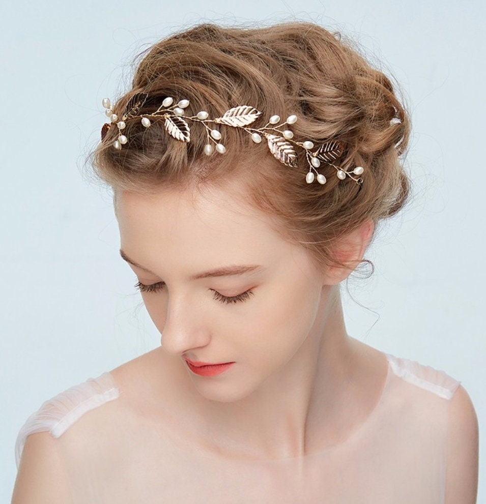 Hair vine, bridal hair vine, wedding hair vine, bridal hair accessories, gold hair vine, bridal hair, wedding headpiece, bohemian headpiece