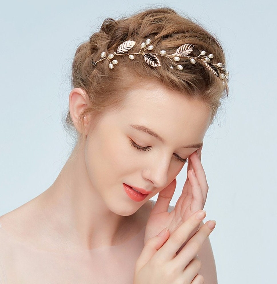Hair vine, bridal hair vine, wedding hair vine, bridal hair accessories, gold hair vine, bridal hair, wedding headpiece, bohemian headpiece