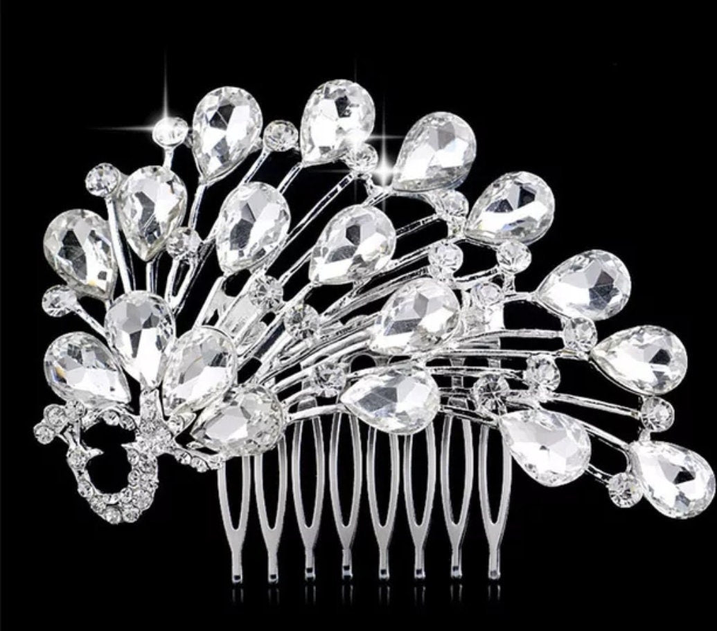 Clearance cheap bridal hair comb, peacock hair comb,bridesmaids comb, wedding hair accessories, bridal hair accessories