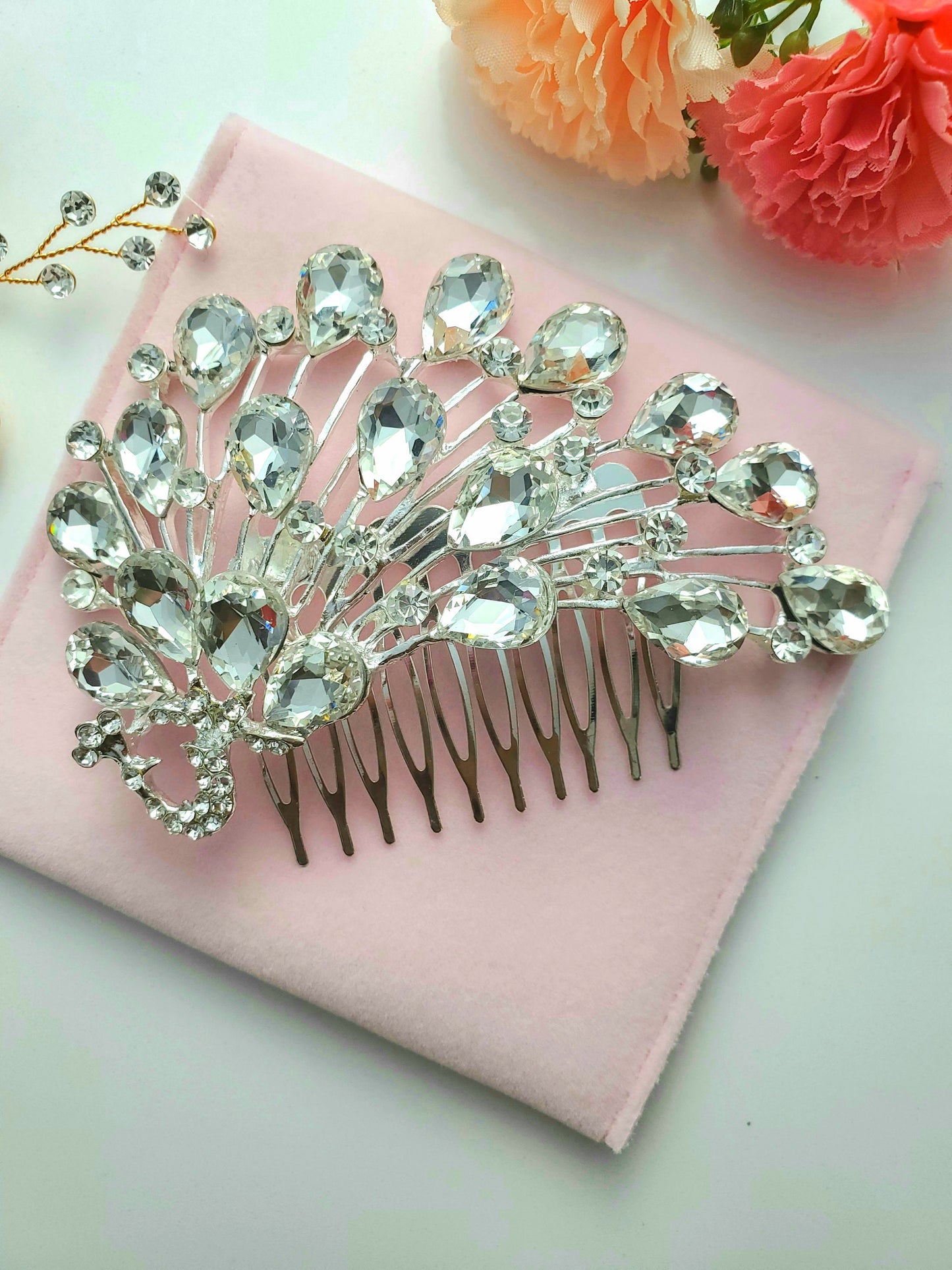 Clearance cheap bridal hair comb, peacock hair comb,bridesmaids comb, wedding hair accessories, bridal hair accessories