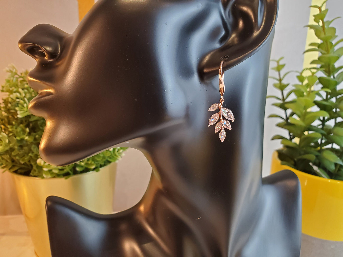 Leaf Silver Bridal Earrings crystal Bridal Earrings Wedding Earrings wedding accessories bridal jewelry