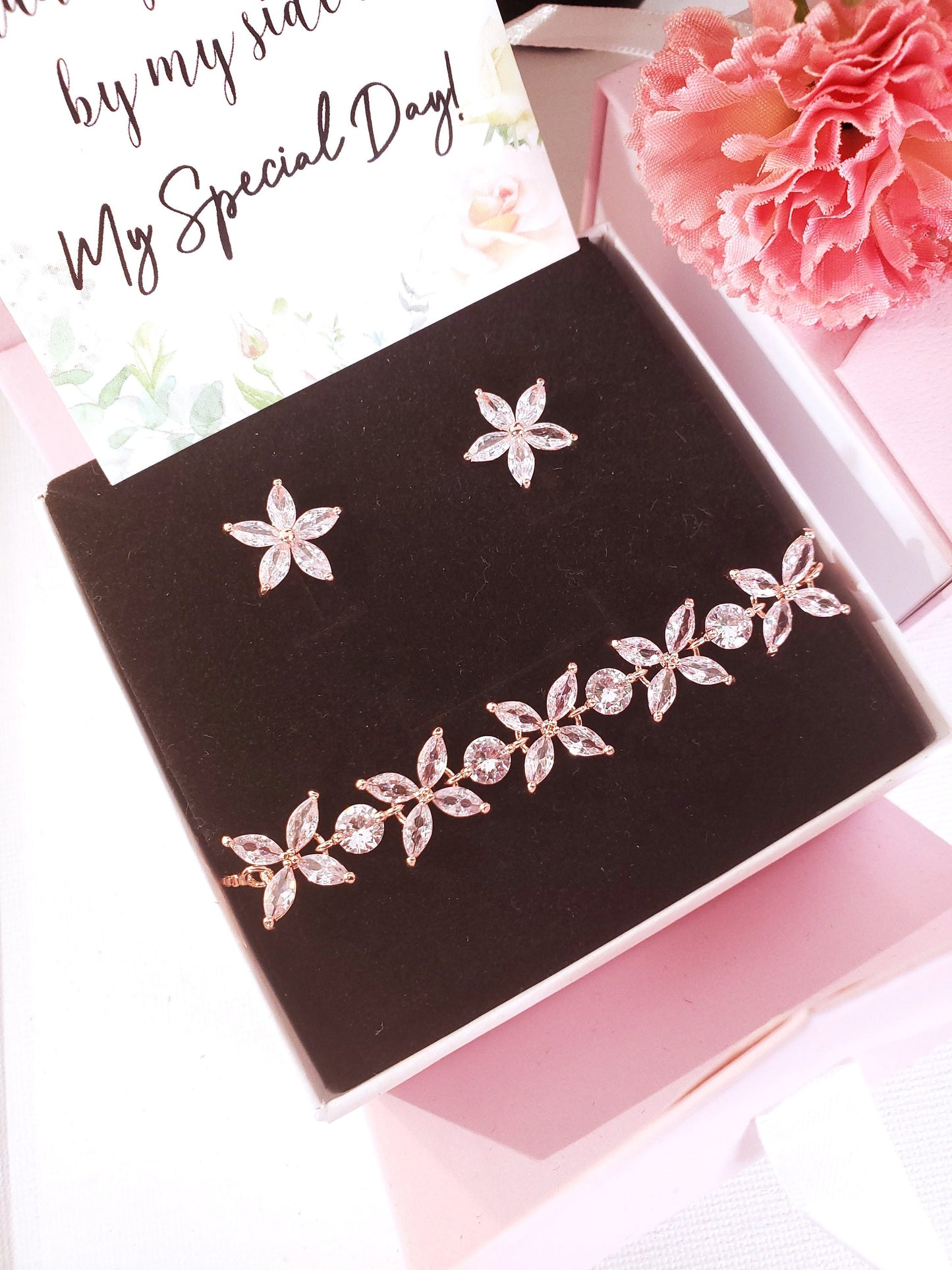 Flower earrings Bridesmaids gift set bridal party gift bridesmaid proposal gift flower bridesmaids earrings