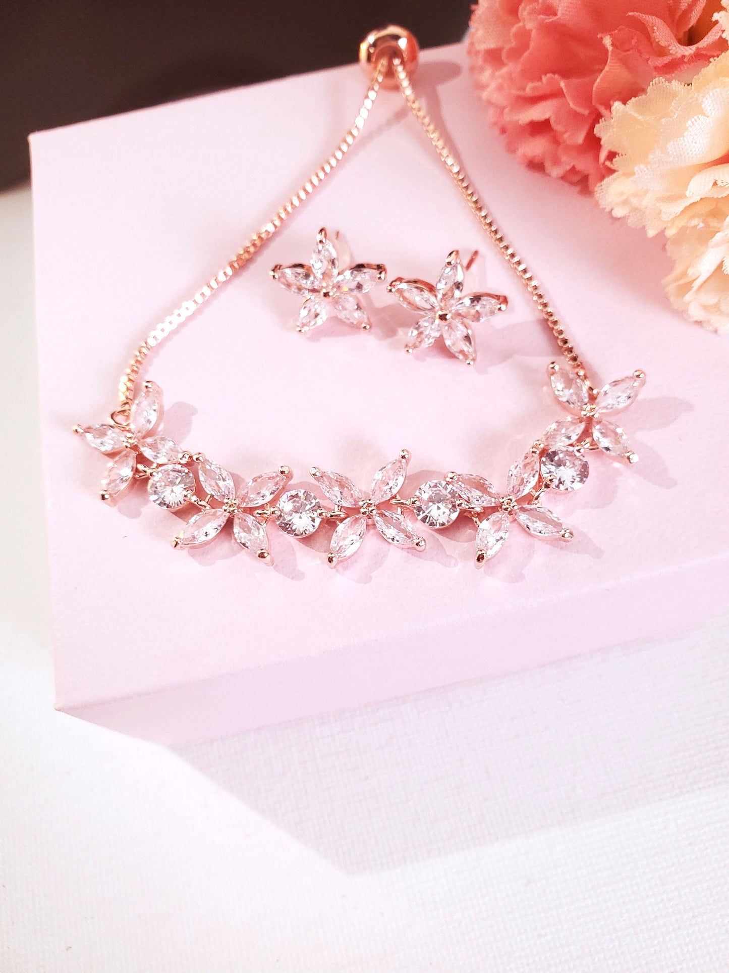 Flower earrings Bridesmaids gift set bridal party gift bridesmaid proposal gift flower bridesmaids earrings
