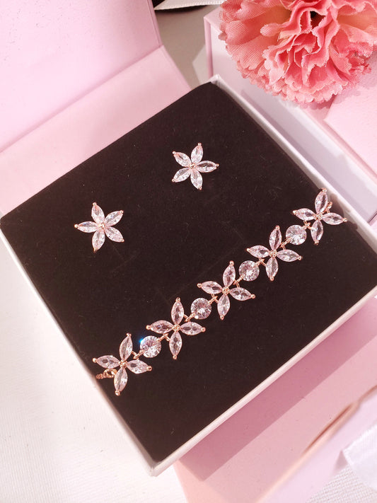 Flower earrings Bridesmaids gift set bridal party gift bridesmaid proposal gift flower bridesmaids earrings