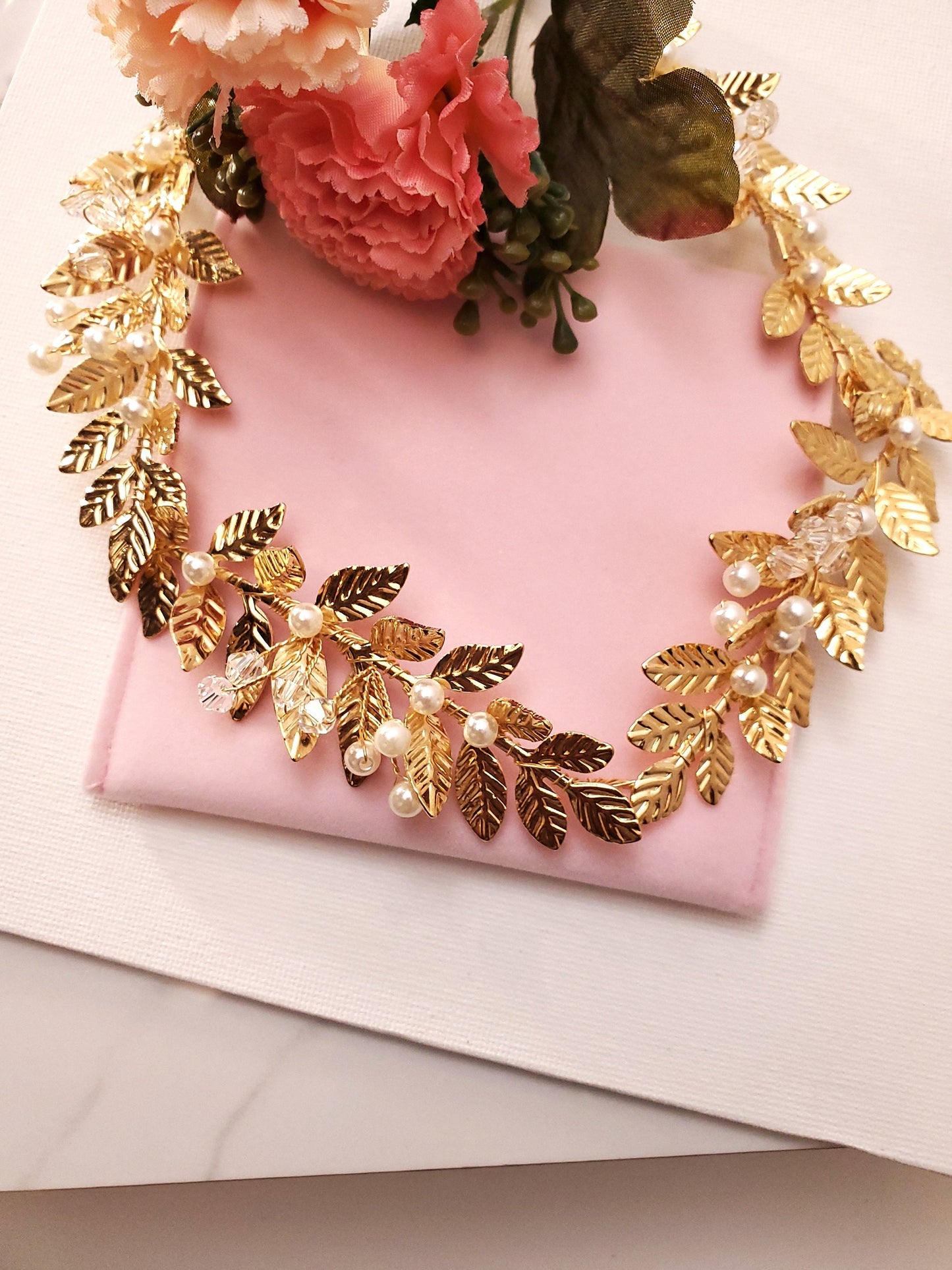 Gold leaves bridal hair accessories vintage bridal hair band Bridal silver leaves hair band bridal hair accessories bridal leaves hair vine