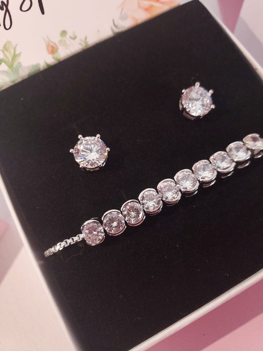 Bridesmaid Earring gift set bridesmaid proposal gift maid of honor gift silver jewelry gift set gold bridal party gift bridal jewelry set