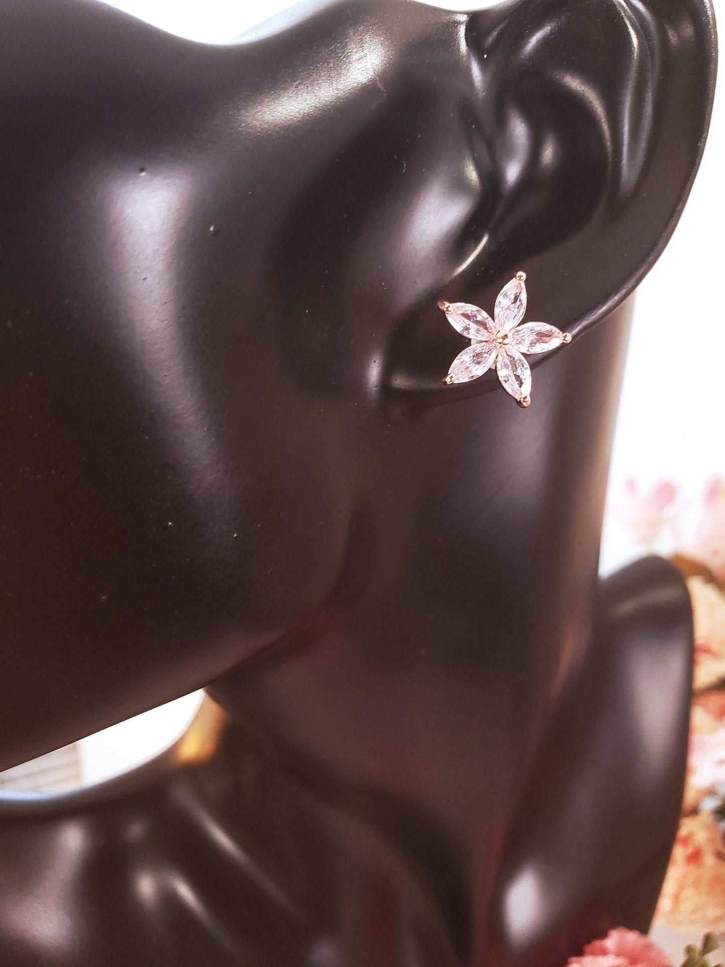 Flower earrings Bridesmaids gift set bridal party gift bridesmaid proposal gift flower bridesmaids earrings