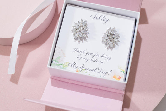 Bridesmaid Proposal Box bridal earrings Bridesmaid Gift for Bridesmaid Box Items Bachelorette Party Wedding Favour hen's party Bridal Shower