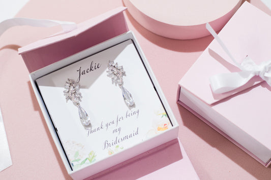 Bridesmaid Proposal jewelry Box Bridesmaid Gift Bridesmaid Proposal earrings Bachelorette Party Favour Thank you for being my bridesmaid