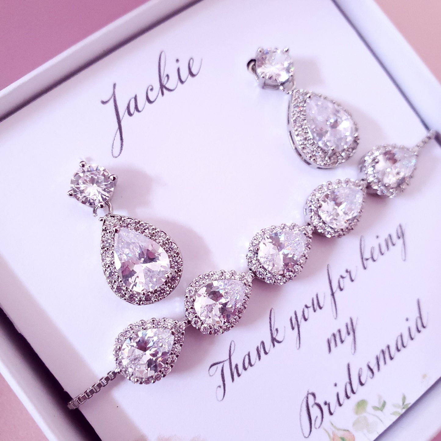 Bridesmaid Box Items bridal earrings Bridesmaid Proposal gift Bridesmaid Proposal earrings Bachelorette Party Favour Thank you for being my