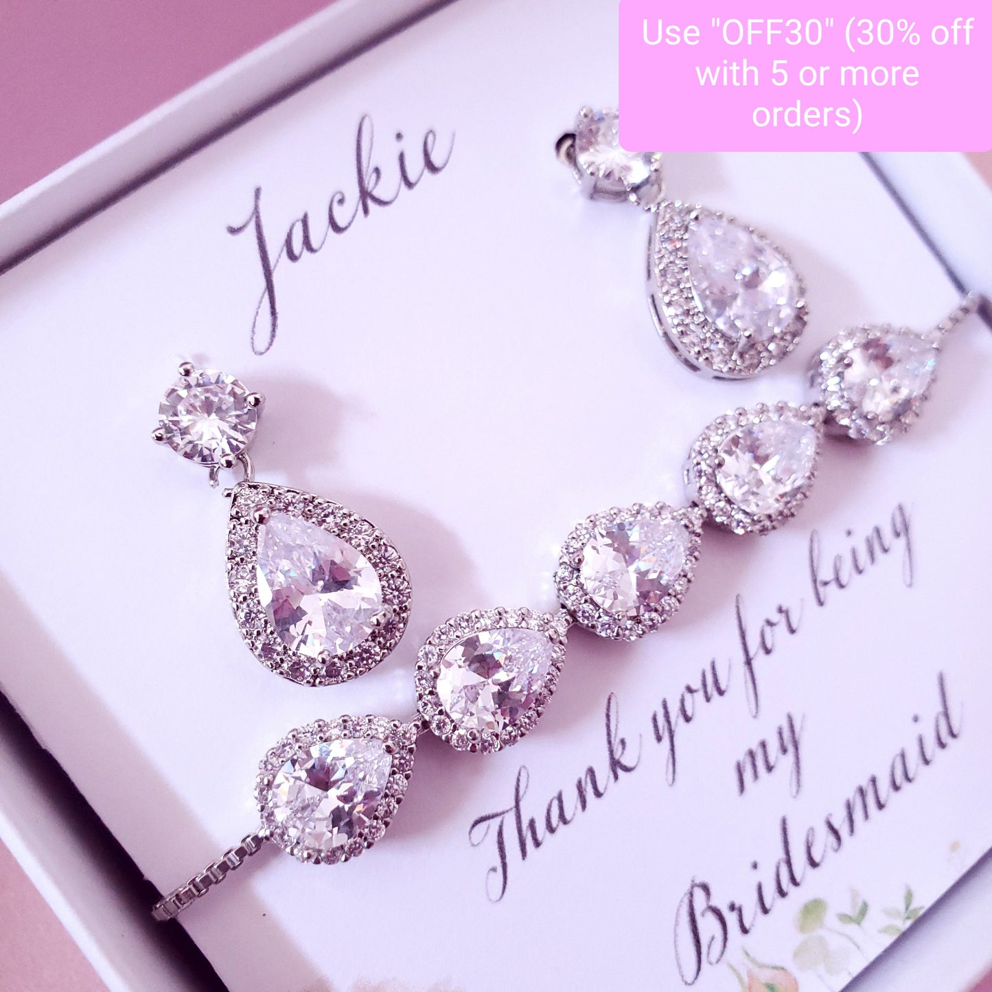 Bridesmaid Box Items bridal earrings Bridesmaid Proposal gift Bridesmaid Proposal earrings Bachelorette Party Favour Thank you for being my