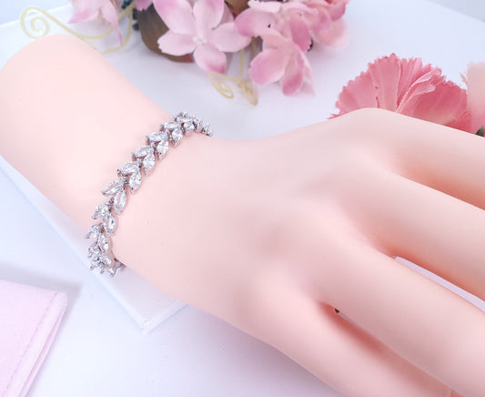 Crystal bracelet Marquise bracelet wedding bracelet bridal bracelet prom bracelet prom jewelry