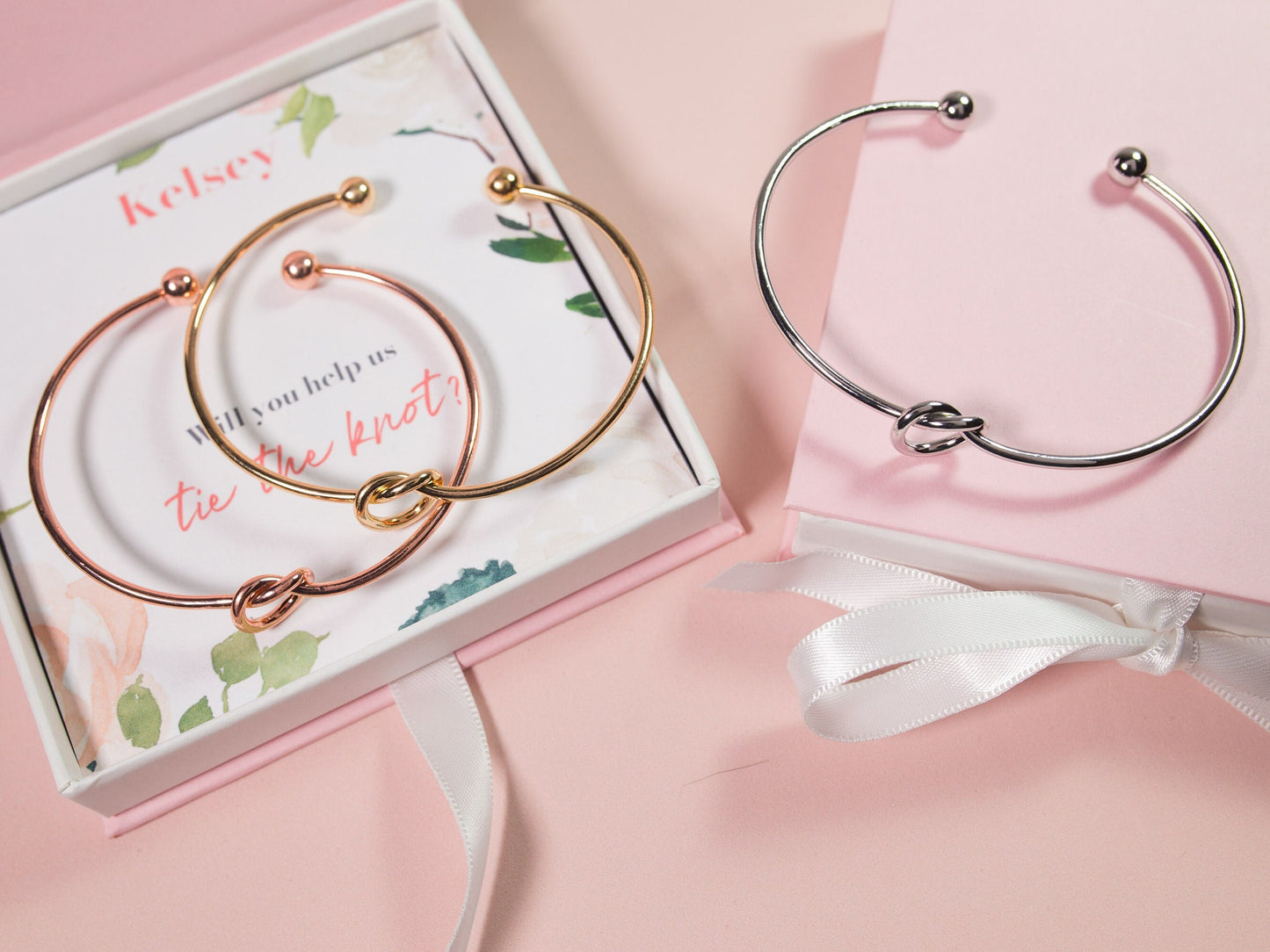 Knot bracelet bridesmaids bracelet bridal party gift flower Girl gift Junior bridesmaids bracelet jr. Bridesmaids gift knot bracelet
