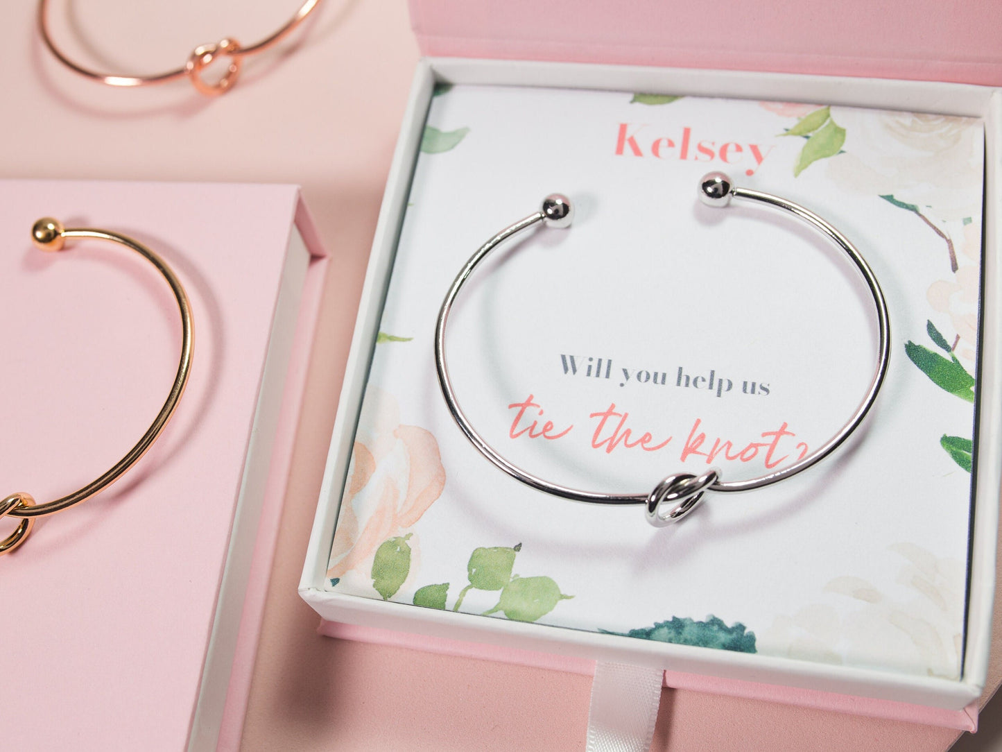 Knot bracelet bridesmaids bracelet bridal party gift flower Girl gift Junior bridesmaids bracelet jr. Bridesmaids gift knot bracelet