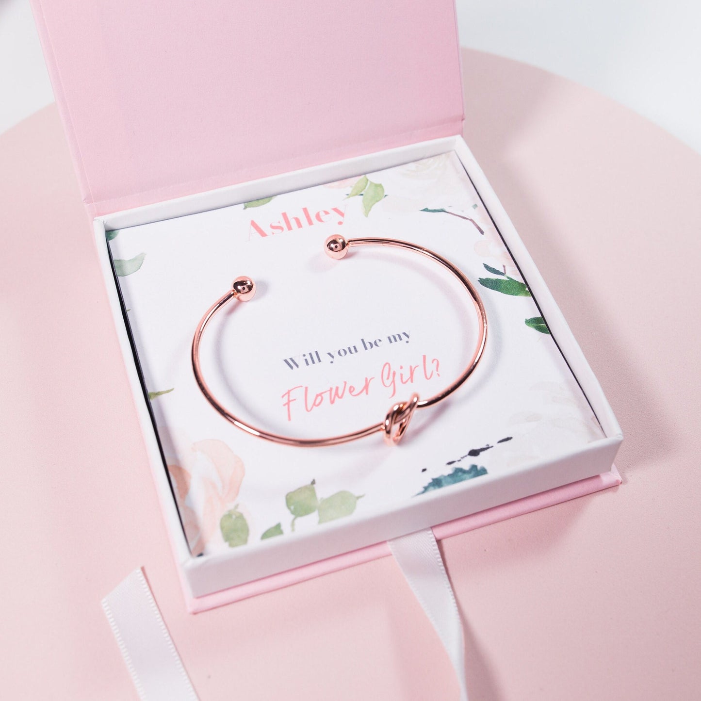 Knot bracelet bridesmaids bracelet bridal party gift flower Girl gift Junior bridesmaids bracelet jr. Bridesmaids gift knot bracelet