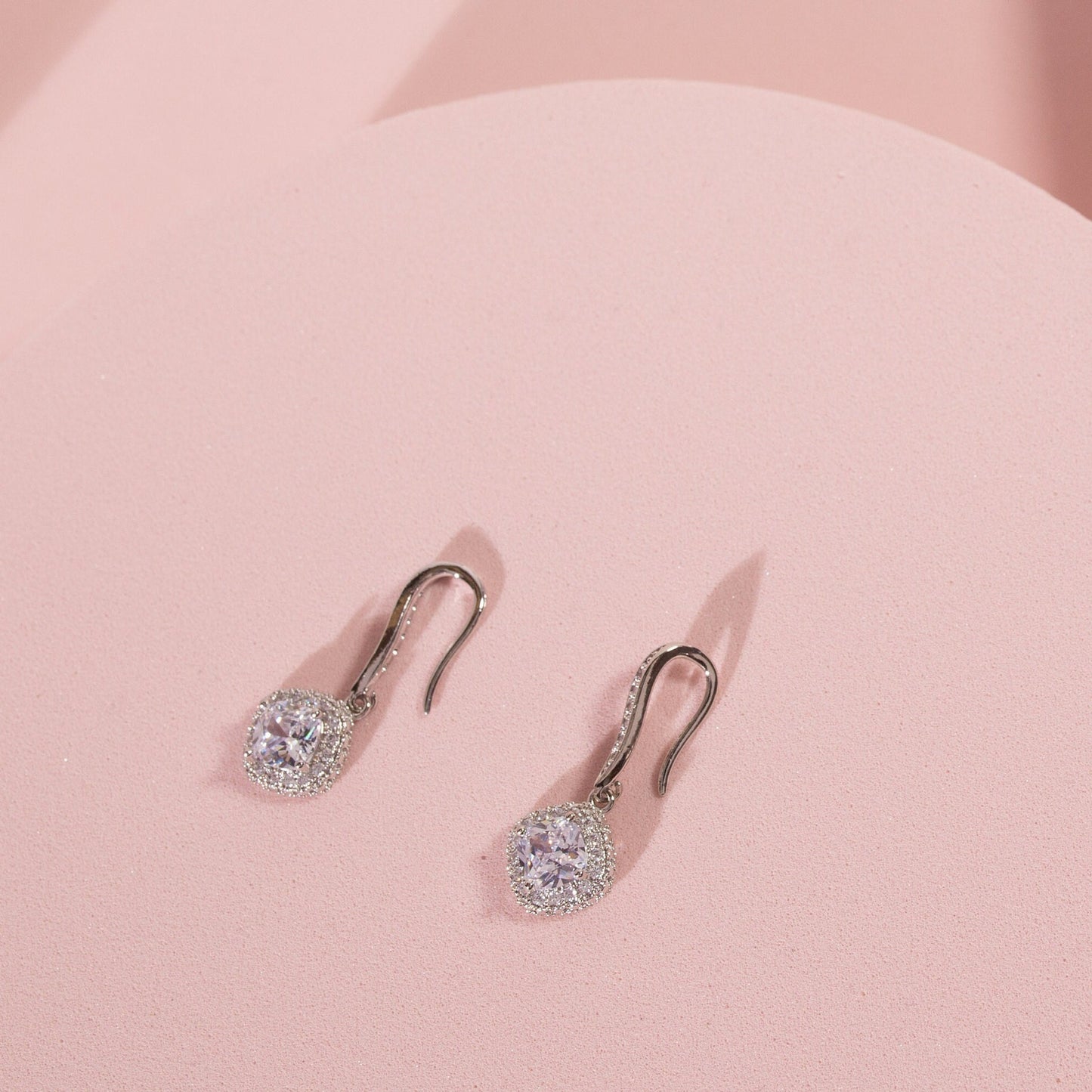 Bridemaids gift box Bridal earrings silver simple Bridal party Earrings bridesmaids earrings gift Bridesmaid Proposal gift box silver